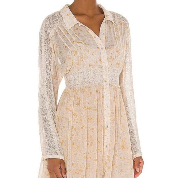 Free People Sheer Romance Minidress. L - Picture 2 of 6